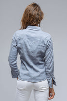 Yarmony Linen-Cotton Snap Shirt In Lavender - AXEL'S