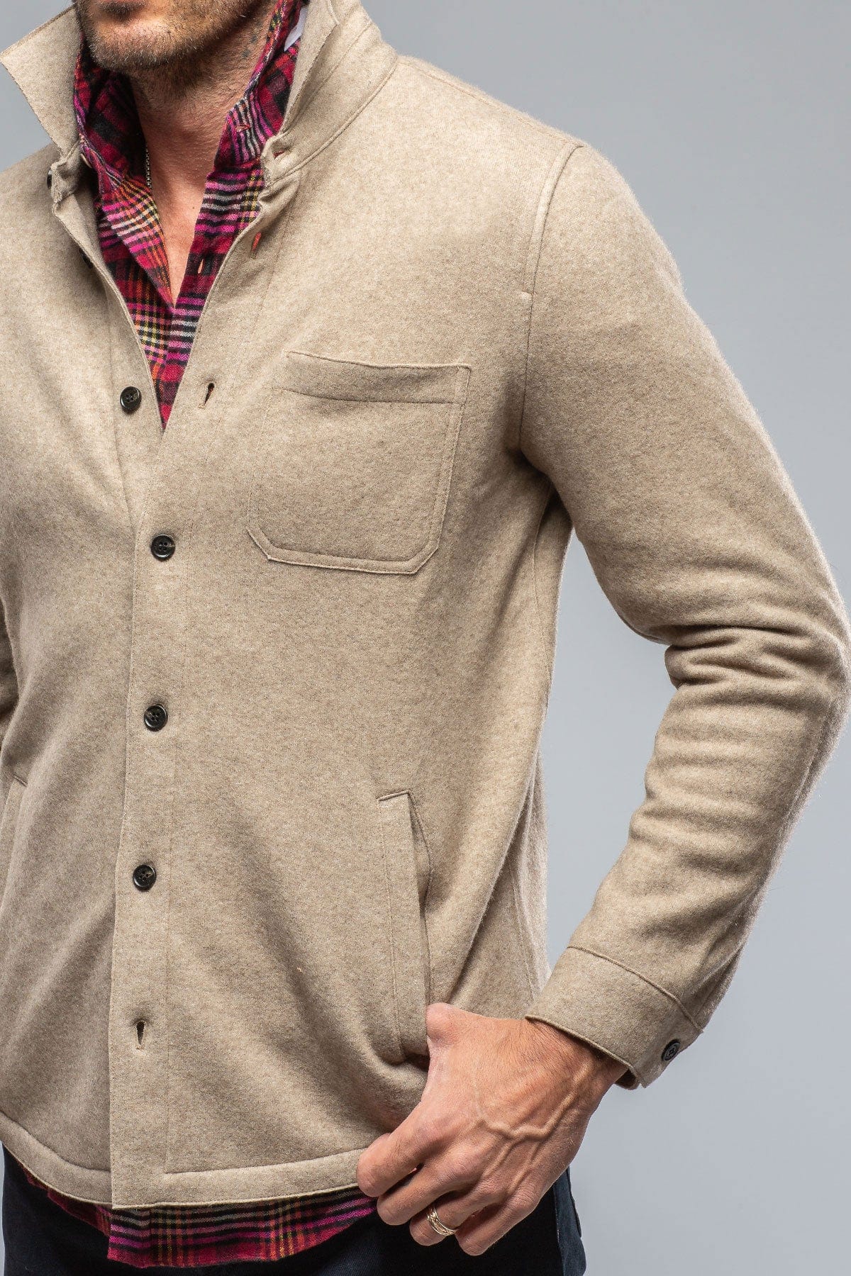 Sooter Cashmere Shirt in Natural - AXEL'S