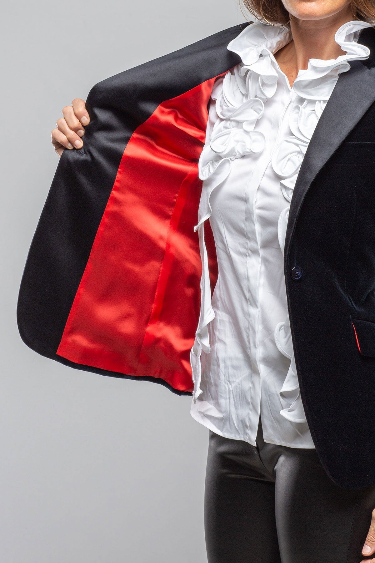 Belvest Belvedere Velvet Tuxedo Jacket In Navy Ladies - Tailored - Jackets