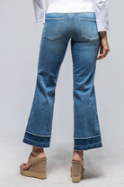 Francesca Cropped Dbl Hem Detail In Mid Blue - AXEL'S