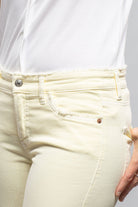 Francesca Cropped Jean In Yellow - AXEL'S