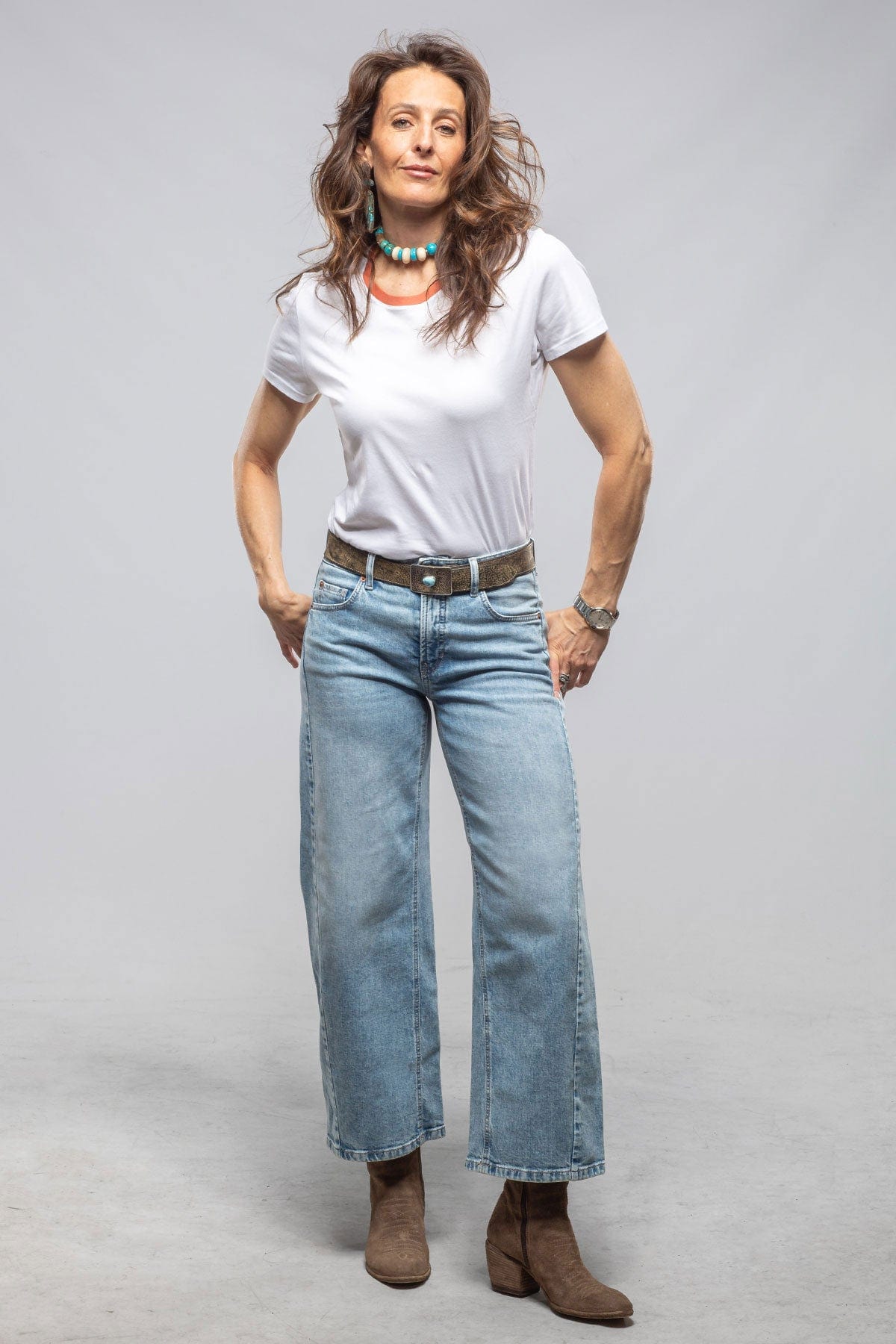 Oria Barrel Leg Jean In Salty Superbleached - AXEL'S