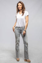 Paris Flared Fringe Jean In Sunbleached Grey - AXEL'S