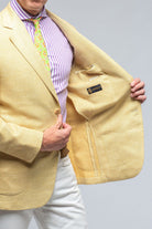 Trapani Sport Coat in Gold - AXEL'S