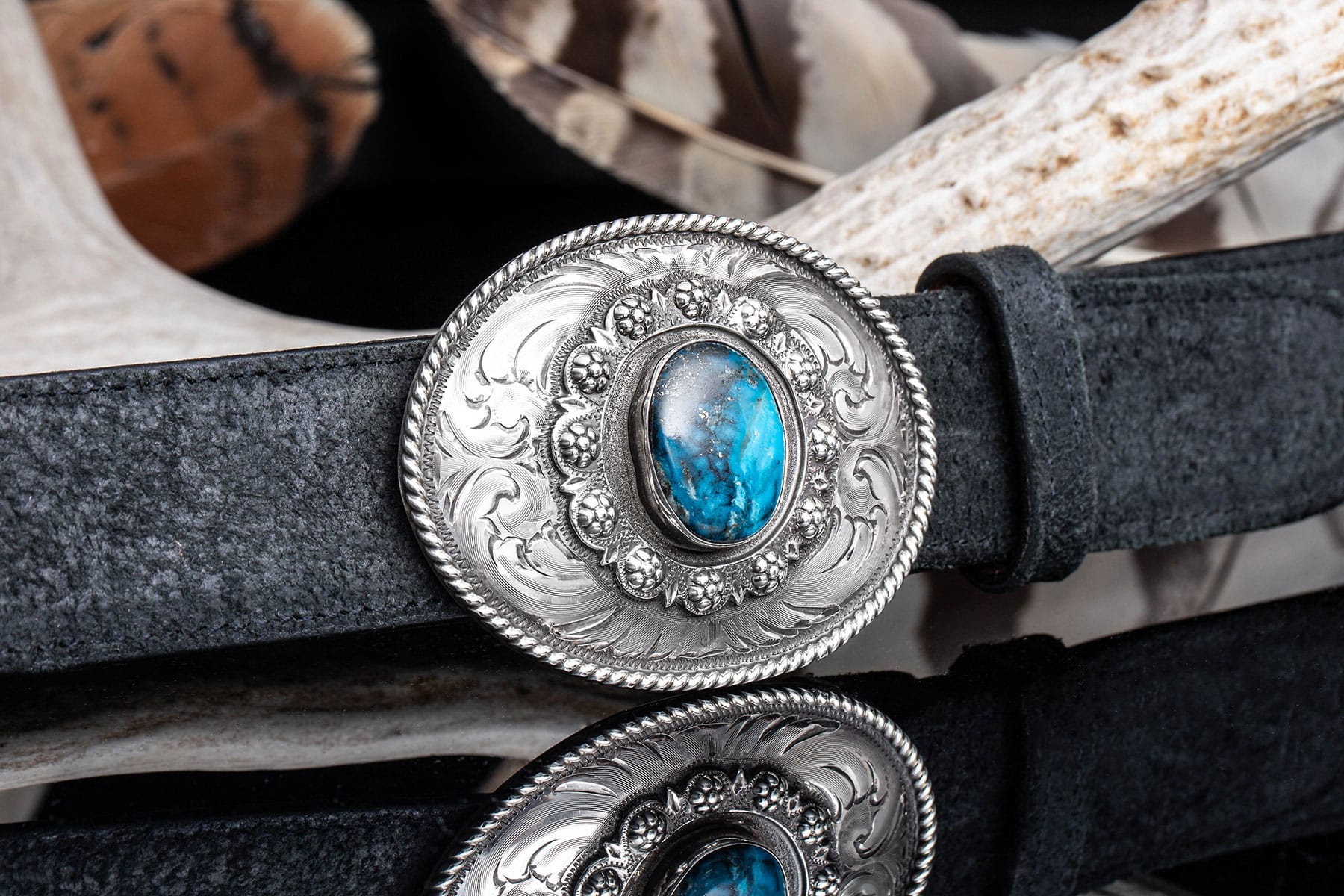 Comstock Heritage AQR50 Turquoise Trophy Buckle Belts And Buckles - Trophy