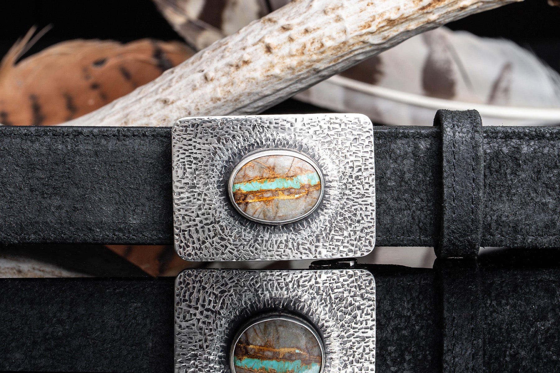 Mesa Hammered Turquoise Buckle - AXEL'S