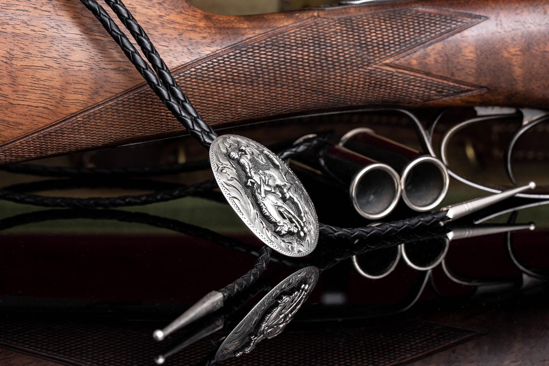 Comstock Heritage Oval Bronc Rider Bolo Tie Mens - Accessories - Bolo Tie