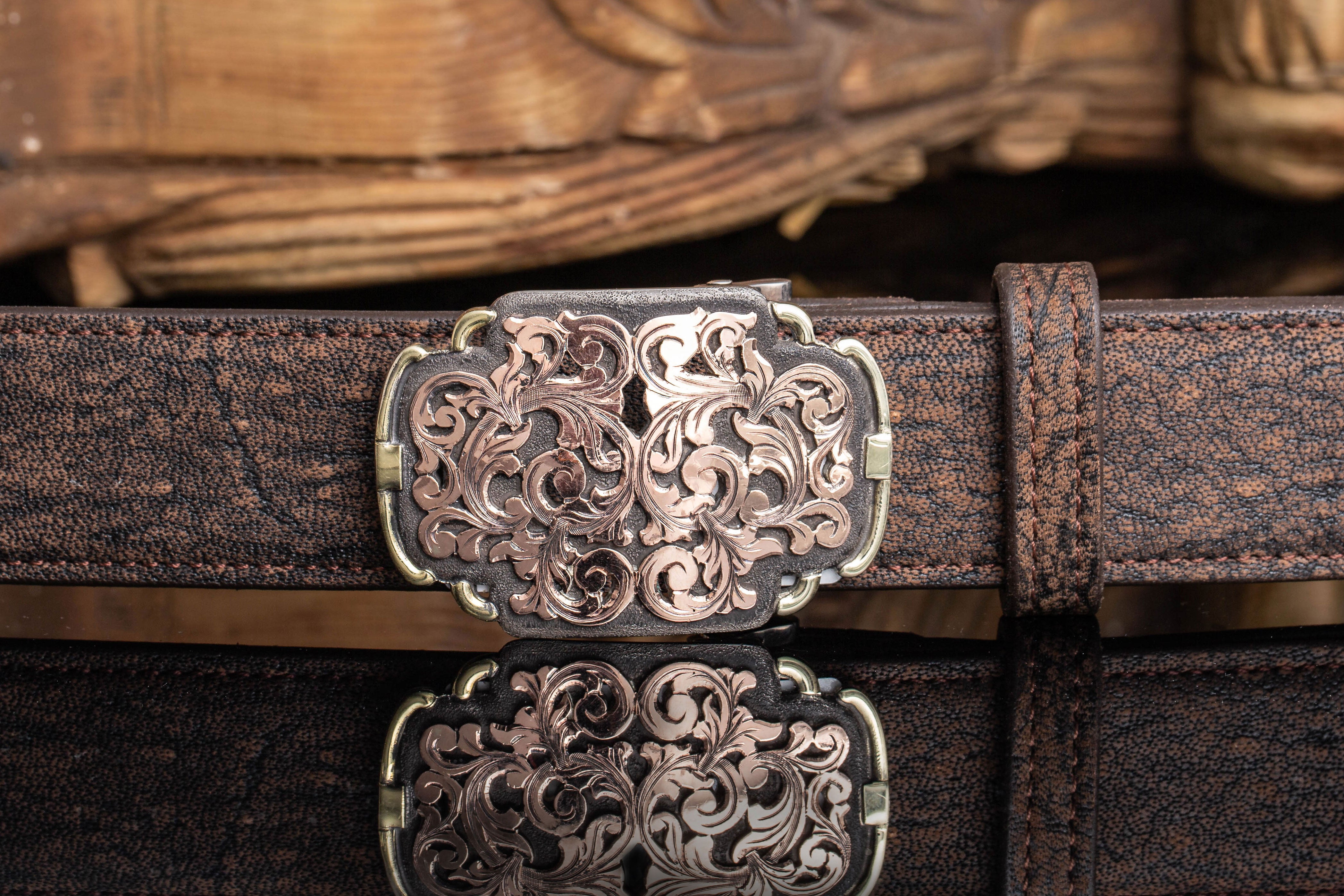 Pendleton Swirl 14k Dress Buckle - AXEL'S
