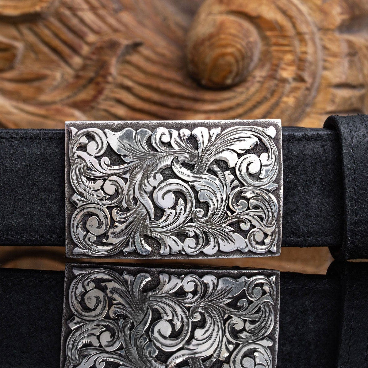 Tyson Swirl SS Belt Buckle 1.5