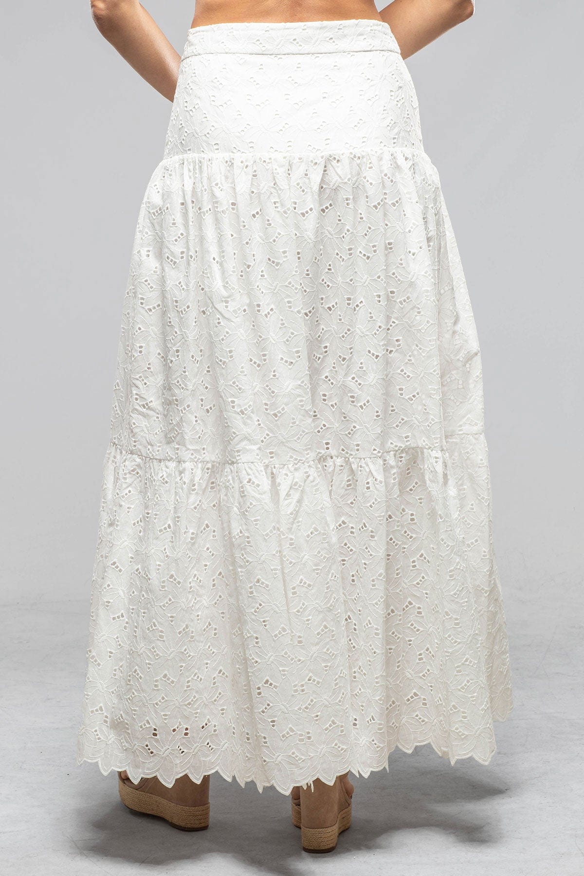 Chantal Eyelit Cotton A-line Skirt - AXEL'S