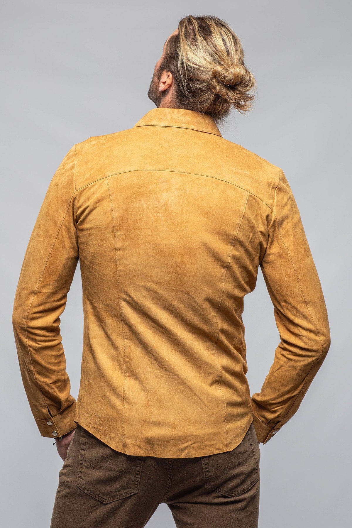 Bello Suede Shirt In Camel - AXEL'S