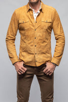 Bello Suede Shirt In Camel - AXEL'S