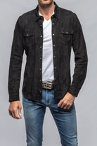 Bello Suede Shirt In Nero - AXEL'S
