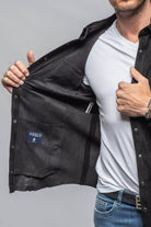 Bello Suede Shirt In Nero - AXEL'S