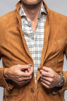 Maldito Suede Blazer In Cognac - AXEL'S