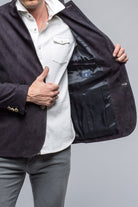 Maldito Suede Blazer In Navy - AXEL'S