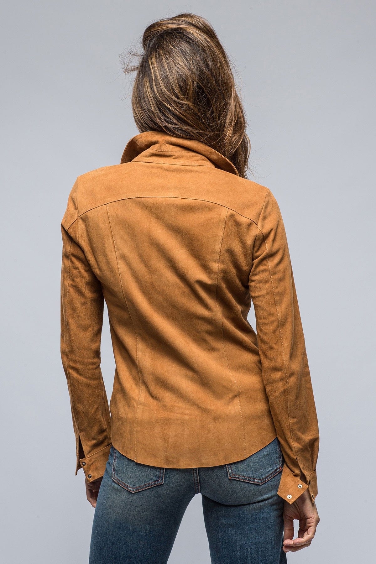 Marissa Long Suede Shirt In Rich Tobacco - AXEL'S