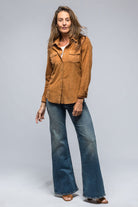 Marissa Long Suede Shirt In Rich Tobacco - AXEL'S