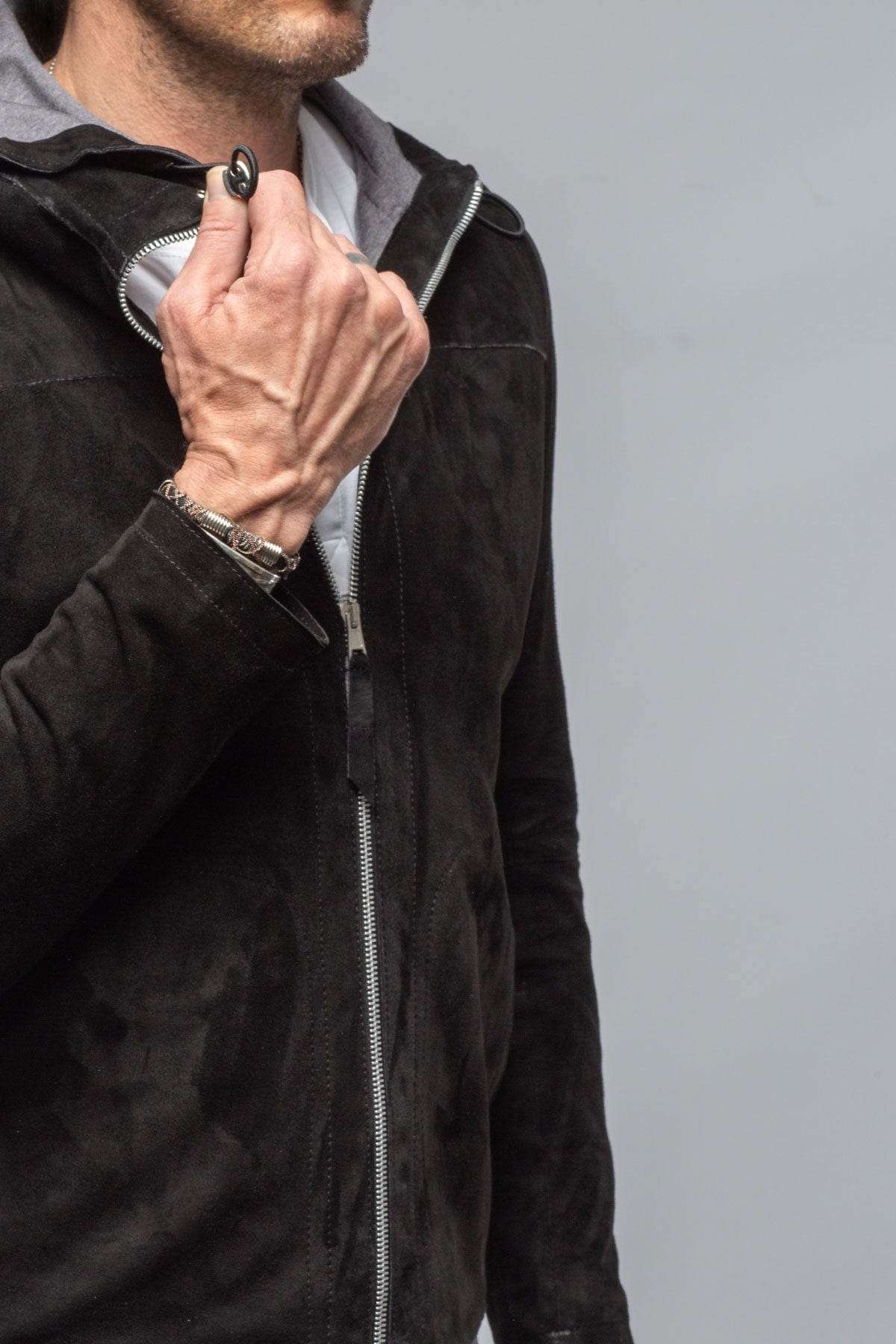 Reston Hooded Suede Jacket - AXEL'S