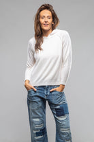 Argo Hooded Cashmere Sweater In Off White - AXEL'S