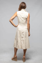 Cody Snap Sleeveless Dress In Natural - AXEL'S