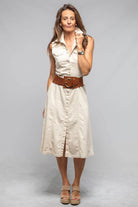 Cody Snap Sleeveless Dress In Natural - AXEL'S