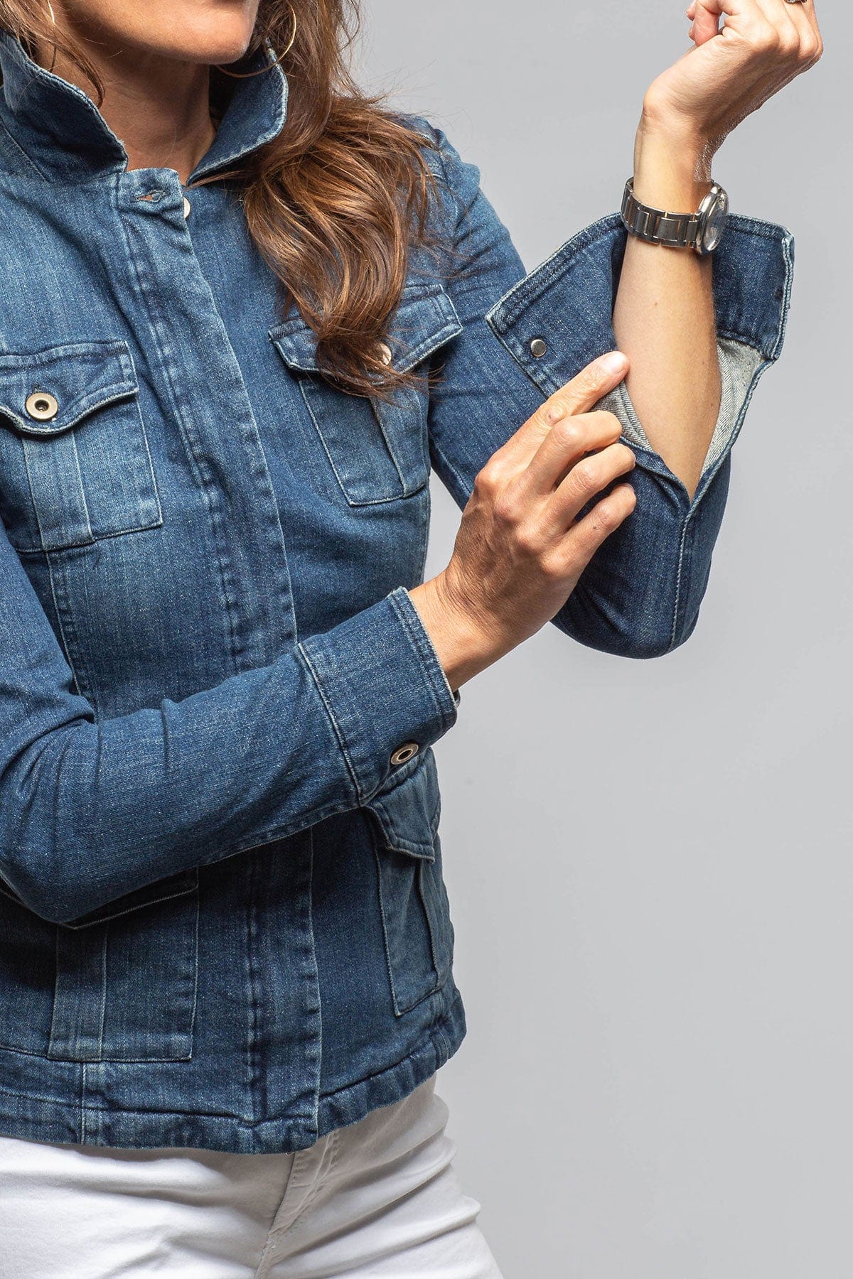 Pagosa Vintage Denim Jacket In Mid Blue - AXEL'S