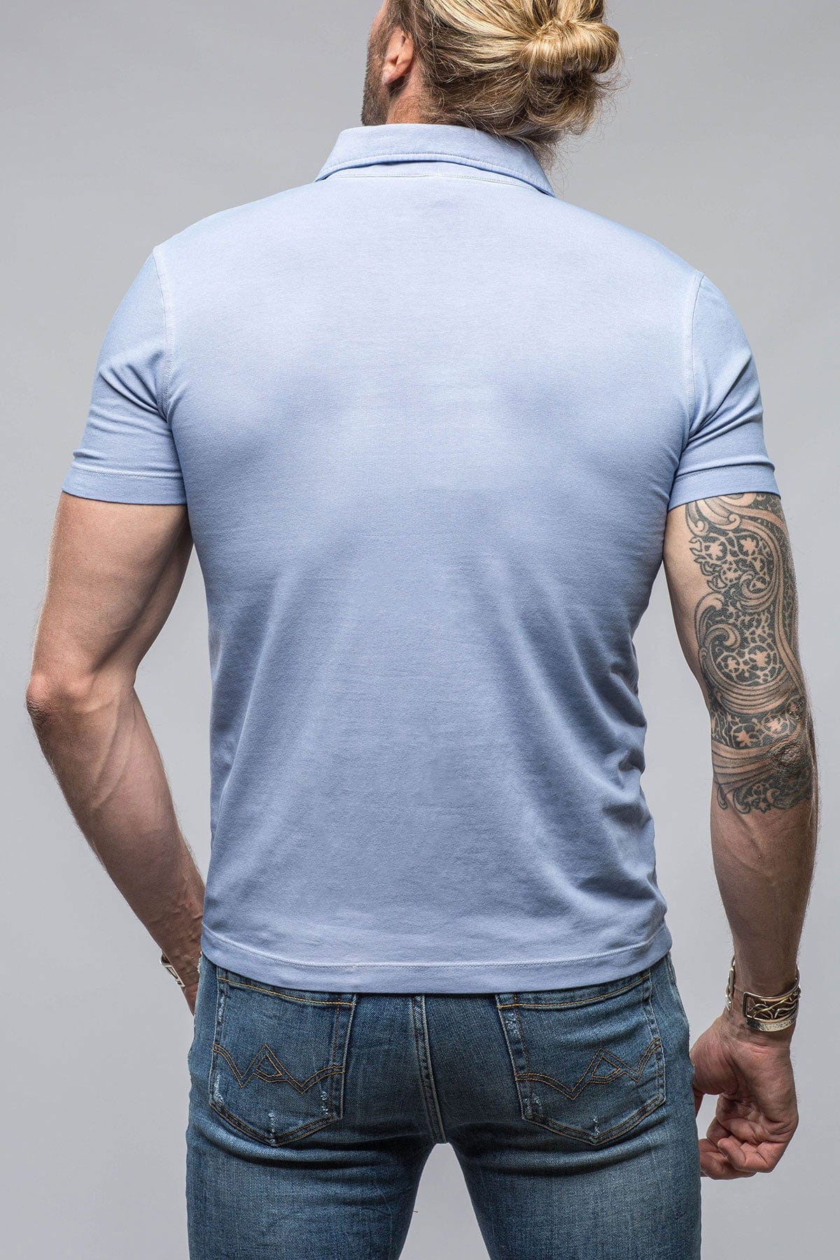 Toulour SS Woven Polo in Lavender - AXEL'S