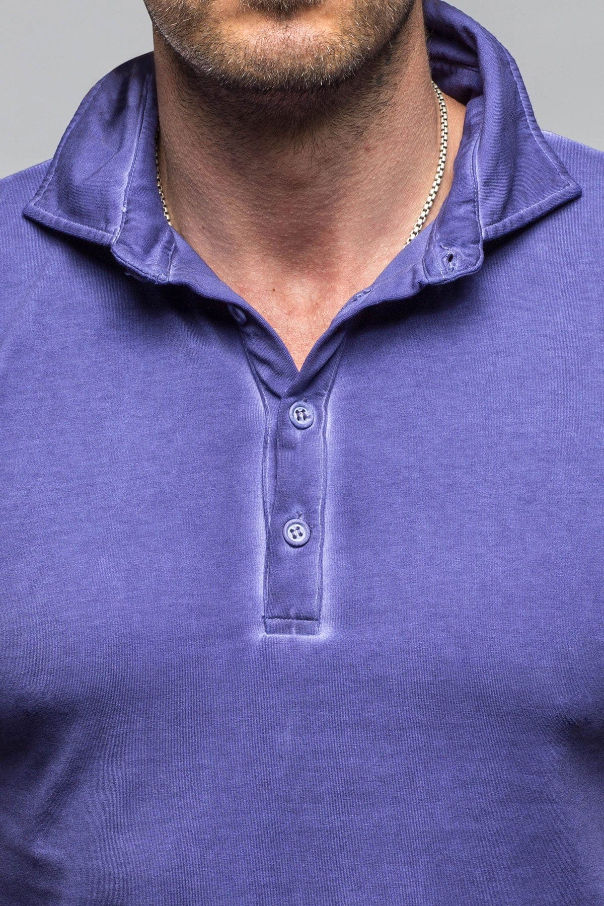 Toulour SS Woven Polo in Mirtillo - AXEL'S