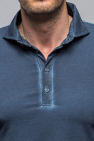 Toulour SS Woven Polo in Navy - AXEL'S