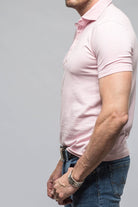 Toulour SS Woven Polo in Pink - AXEL'S