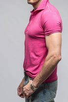 Toulour SS Woven Polo in Raspberry - AXEL'S