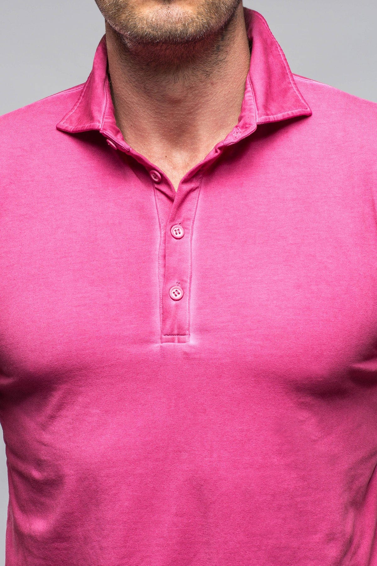 Toulour SS Woven Polo in Raspberry - AXEL'S