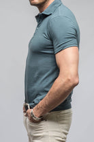 Toulour SS Woven Polo in Slate - AXEL'S