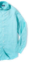 Andorra Carlo Riva Cotton Linen Shirt In Green - AXEL'S