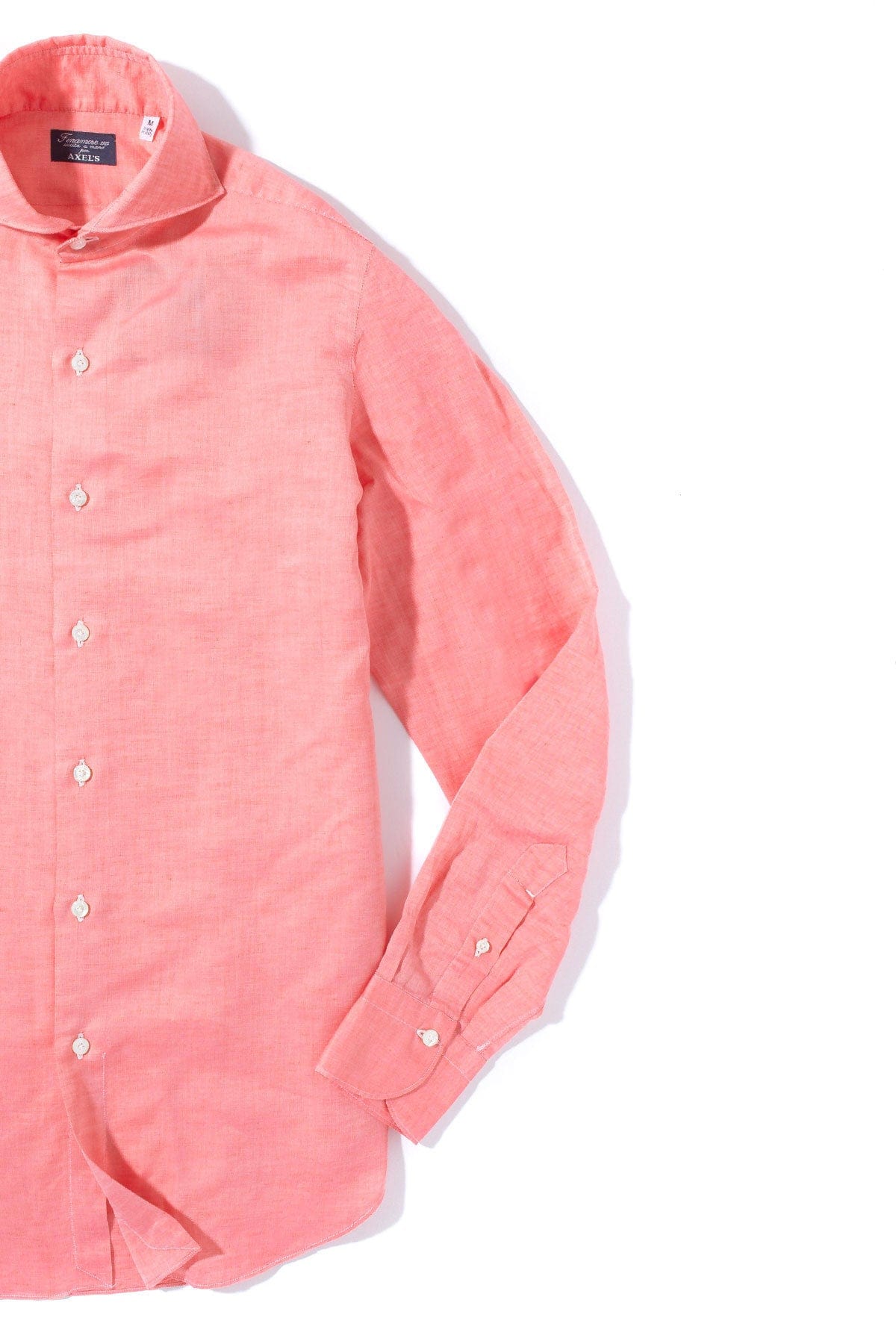 Andorra Carlo Riva Cotton Linen Shirt In Red - AXEL'S