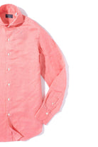 Andorra Carlo Riva Cotton Linen Shirt In Red - AXEL'S