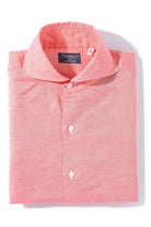 Andorra Carlo Riva Cotton Linen Shirt In Red - AXEL'S