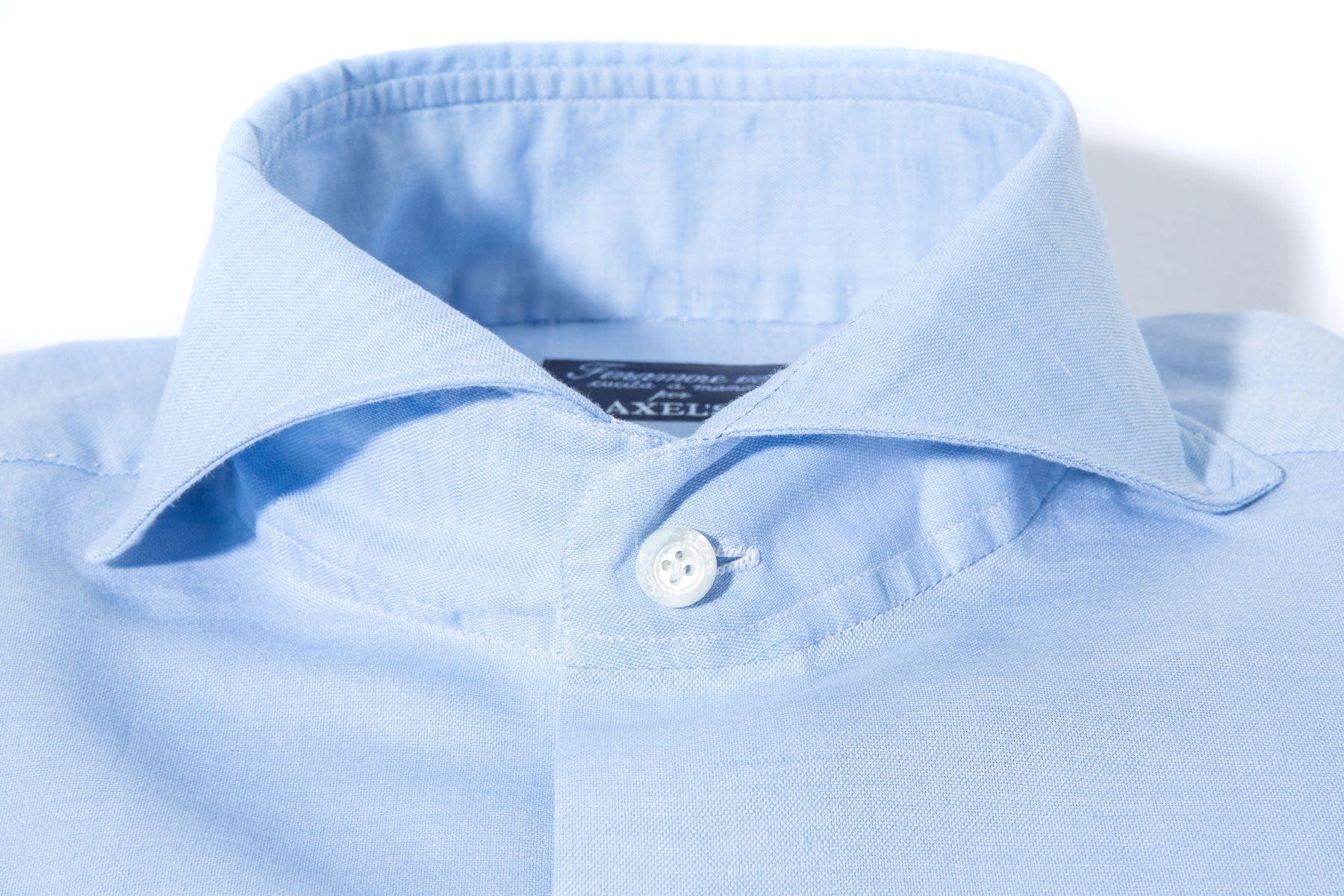 Andorra Carlo Riva Cotton Linen Shirt In Sky Blue - AXEL'S