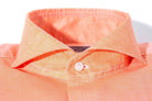 Andorra Carlo Riva Cotton Linen Shirt In Tangerine - AXEL'S