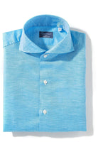 Astral Cotton Twill Shirt In Turquoise - AXEL'S