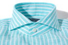 Bonobo Linen Washed Bengal Stripe In Turquoise - AXEL'S