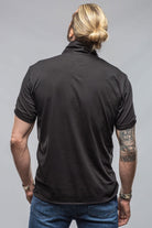 Catalina Button Up Polo In Black - AXEL'S
