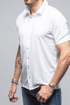 Catalina Button Up Polo In White - AXEL'S