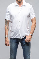 Catalina Button Up Polo In White - AXEL'S