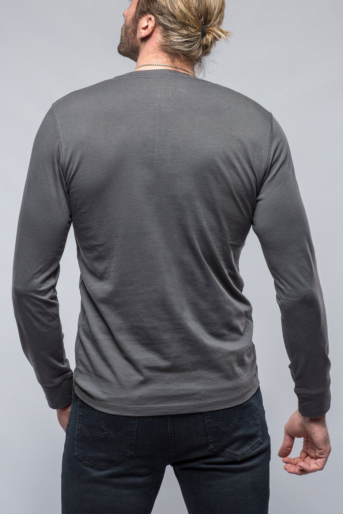 Coronado Cotton LS Henley in Grey - AXEL'S