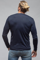 Coronado Cotton LS Henley In True Navy - AXEL'S