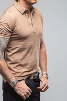 Cruz Cotton Polo in Coffee - AXEL'S