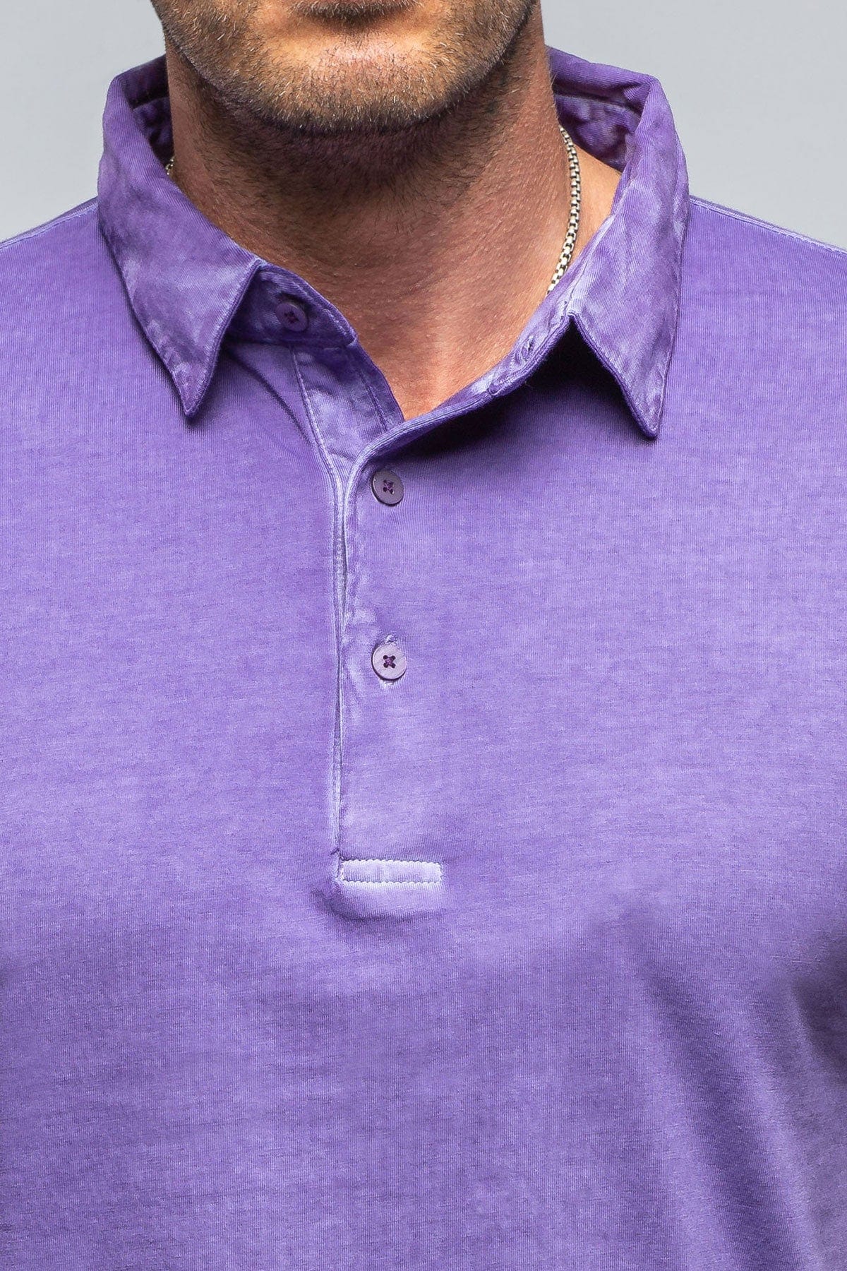 Cruz Cotton Polo in Purple - AXEL'S