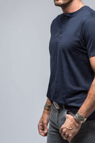 Mendocino Cotton SS Henley in Navy - AXEL'S